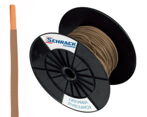 Tambur cu 300m conductor H07V-U 1,5 maro
