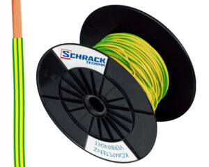 Tambur cu 300m conductor H07V-U 1,5 galben/verde