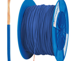 Tambur cu 500m conductor H05V-K 0,5 albastru
